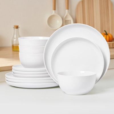  Pure 12 Piece Stoneware Dinnerware Set - Service For 4