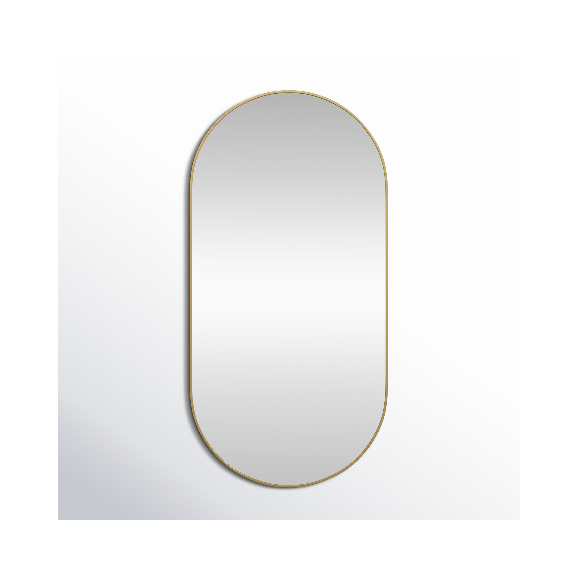 Elington Metal Oval Mirror, Brass, 60"  x 30" 