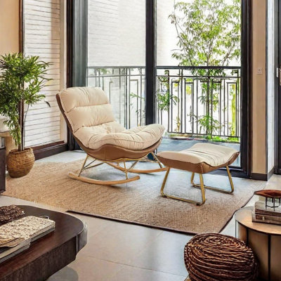 Chaise berçante élégante, confortable et décontractée