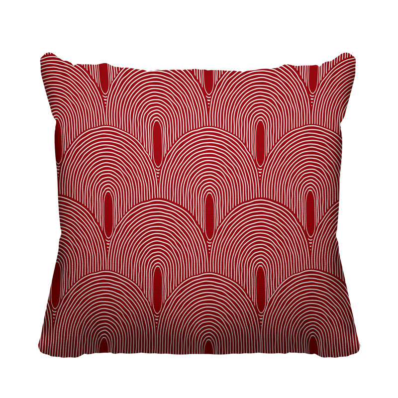Limpo Indoor/Outdoor Throw Pillow, 16" x 16", Red