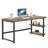 Hulste 53" Metal Base Writing Desk With Storage, Oak-358323810-350494591