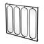 Quatre miroirs muraux ovales avec cadre carré noir 36 "X pour le choix de décoration de salon