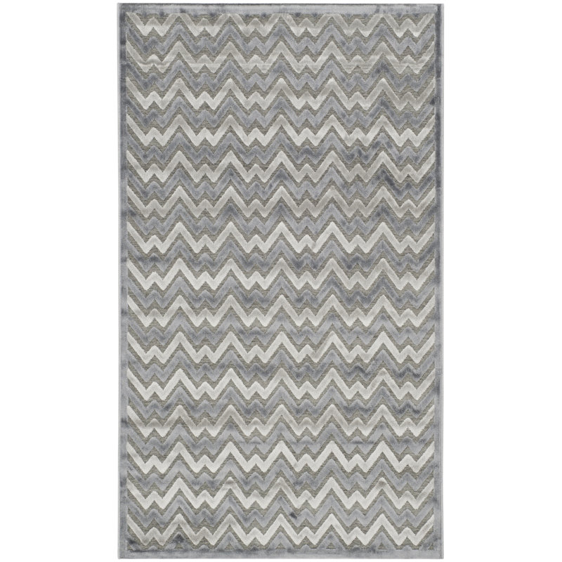 Drew Performance Chevron Rug, Rectangle 3' x 5'