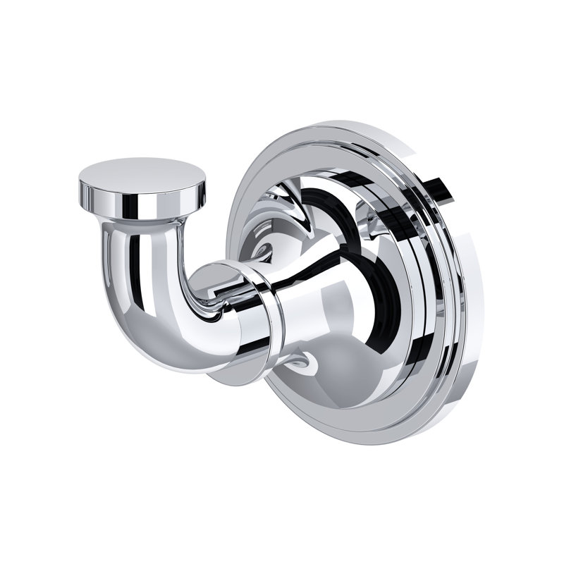 San Giovanni Double Robe Hook, Polished Chrome