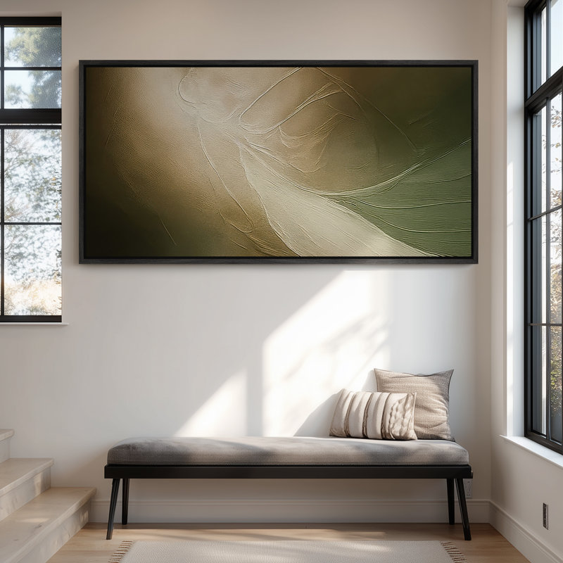 Très grand art mural rétro encadré pour art classique, H 30 po x l 60 po, Noir