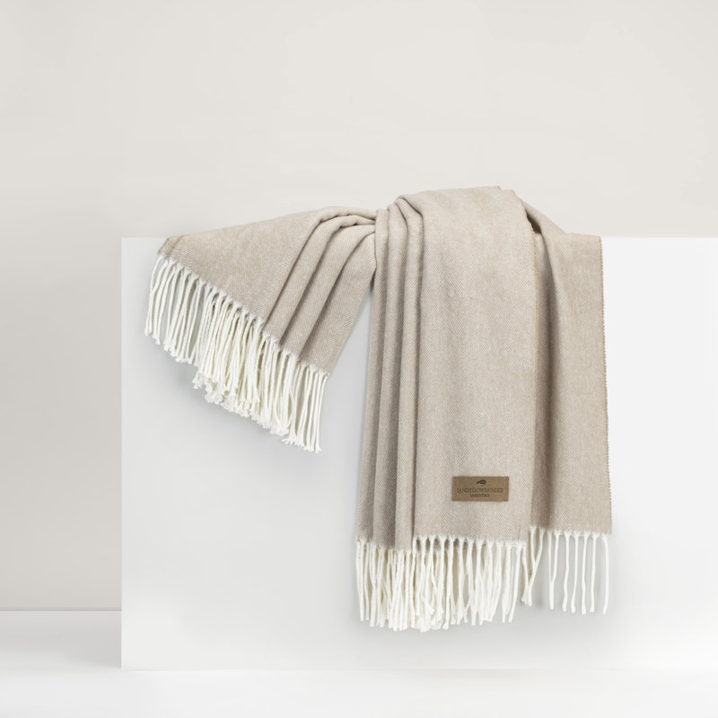 Italian Herringbone Throw, Dune