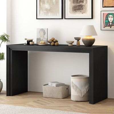 Modern Style Console Table Made Of Paulownia Solid Wood Veneer,Suitable For Foyer, Living Room, Or Entryway.