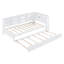 Lit de jour en bois simple avec lit gigogne simple, lit de jour avec tablette de rangement et ports de chargement USB-786699520-786699521