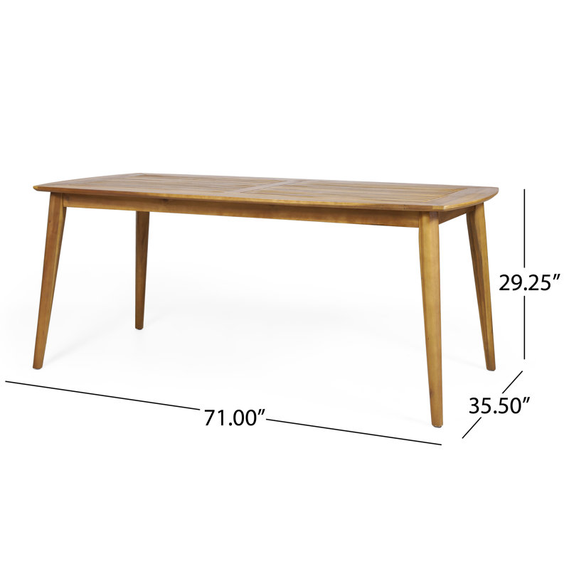 Ortonville Rectangular 6 - Person 71" Long Dining Set with Cushions, Blue