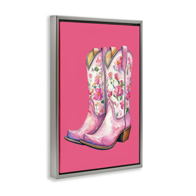 Glam Cowgirl Boots on Floating Frame, design by Lettered and Lined