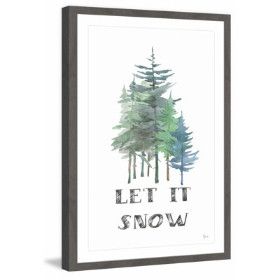 «Let It Snow II» par Eyre Tarney - Reproduction d'art textuel sur cadre photo