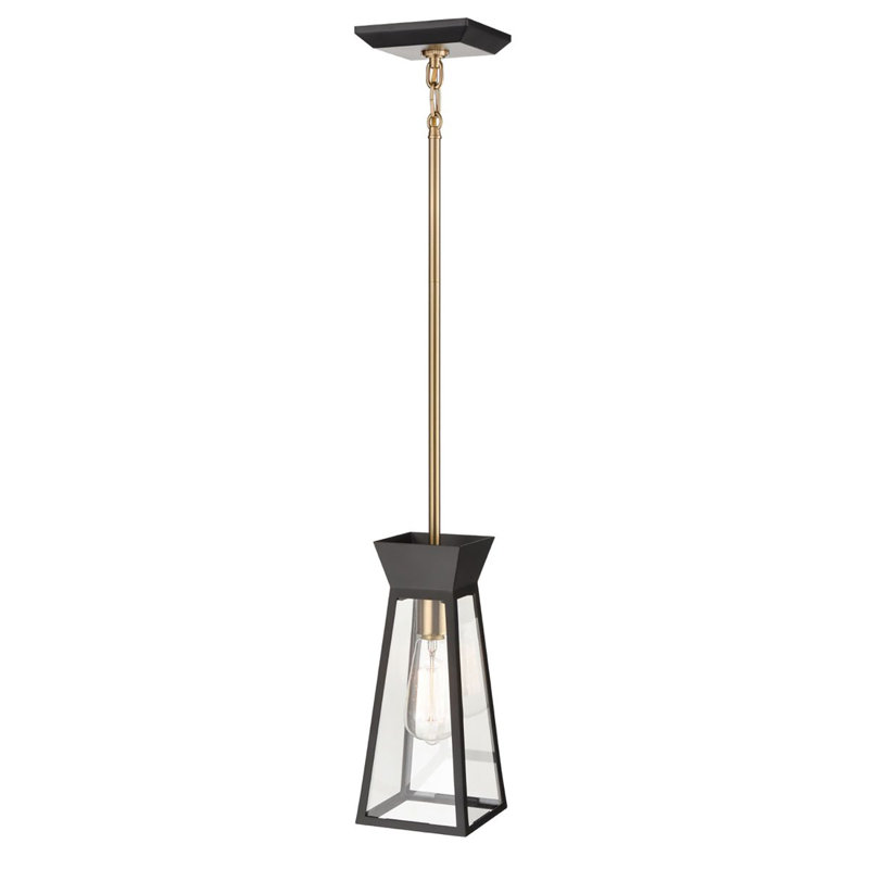 Luminaire suspendu 1 lumière Lucian, Noir satiné