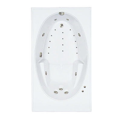 60" L X 42" W Alcove Combination Acrylic Bathtub With Removable Acrylic Skirt in White
