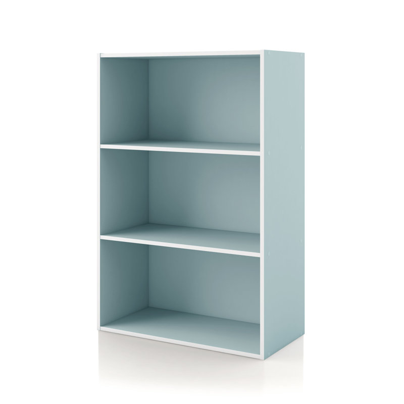 Moduline Stackable Storage Bookcase, 3-Shelf, Light Blue