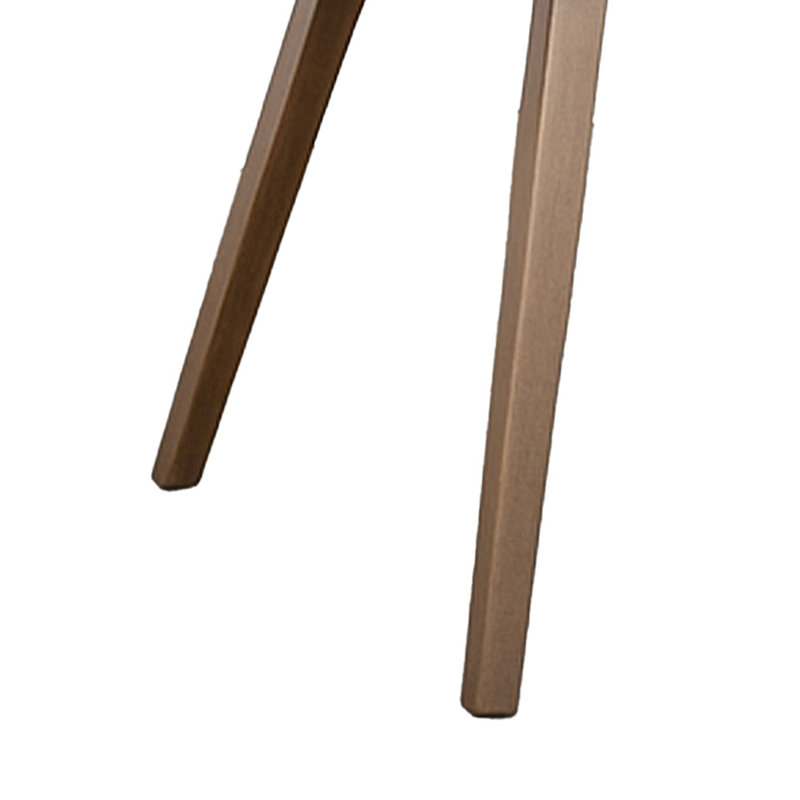 Table de salle à manger Scar, 2 pièces en bois d'hévéa brun noyer, 36 à 56 pouces