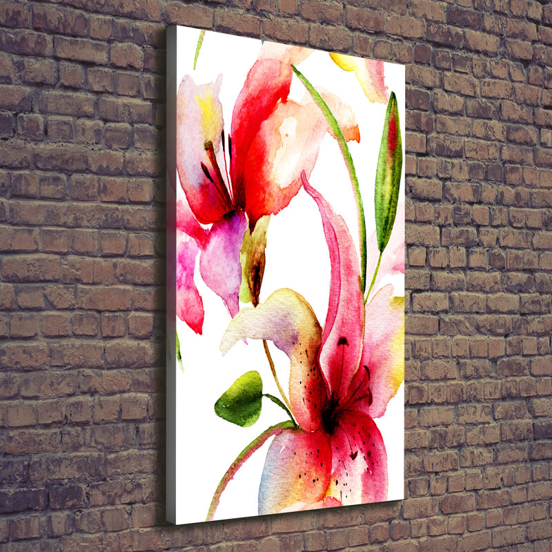 Lily Flowers - Wrapped Canvas Print