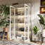 Modern Lighted China Cabinet With Tempered Glass Doors, LED Lighting, And Adjustable Shelves – Warm Oak Finish