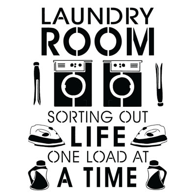 Laundry Room I - Textual Art Print