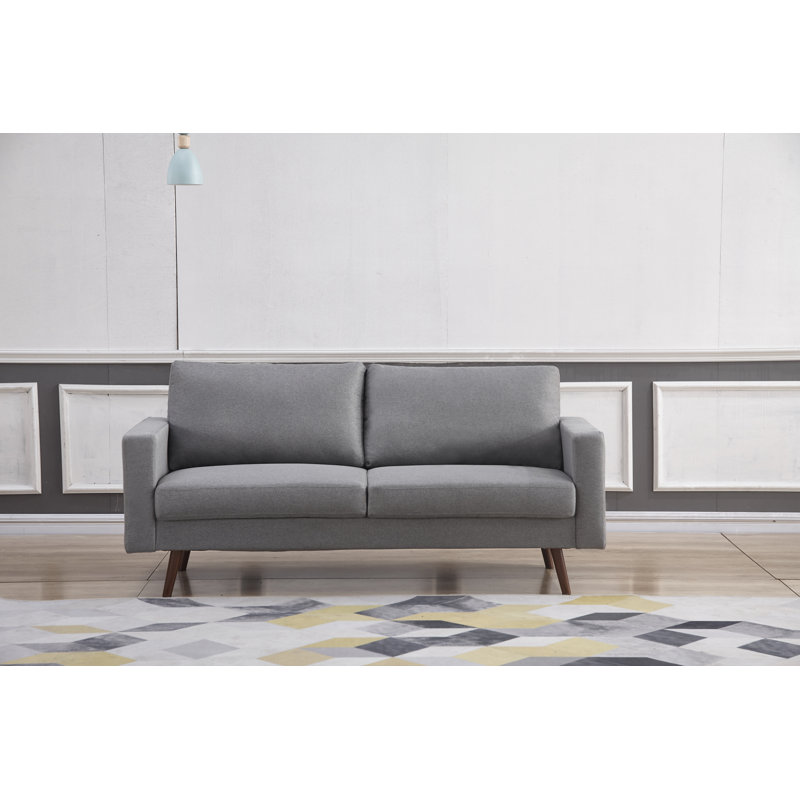 Jaimelynn Upholstered 71'' Sofa, Light Gray Polyester