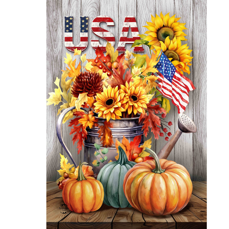 Drapeau de jardin d'automne American Farmhouse