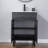 Black 24" Free-standing Single Bathroom Vanity With Ceramic Sink