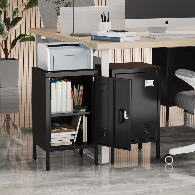 Metal Storage Employees Lockers With 1 Lockable Doors,locking Storage Cabinets For Small Spaces,home,school,gym,assembly Required,black