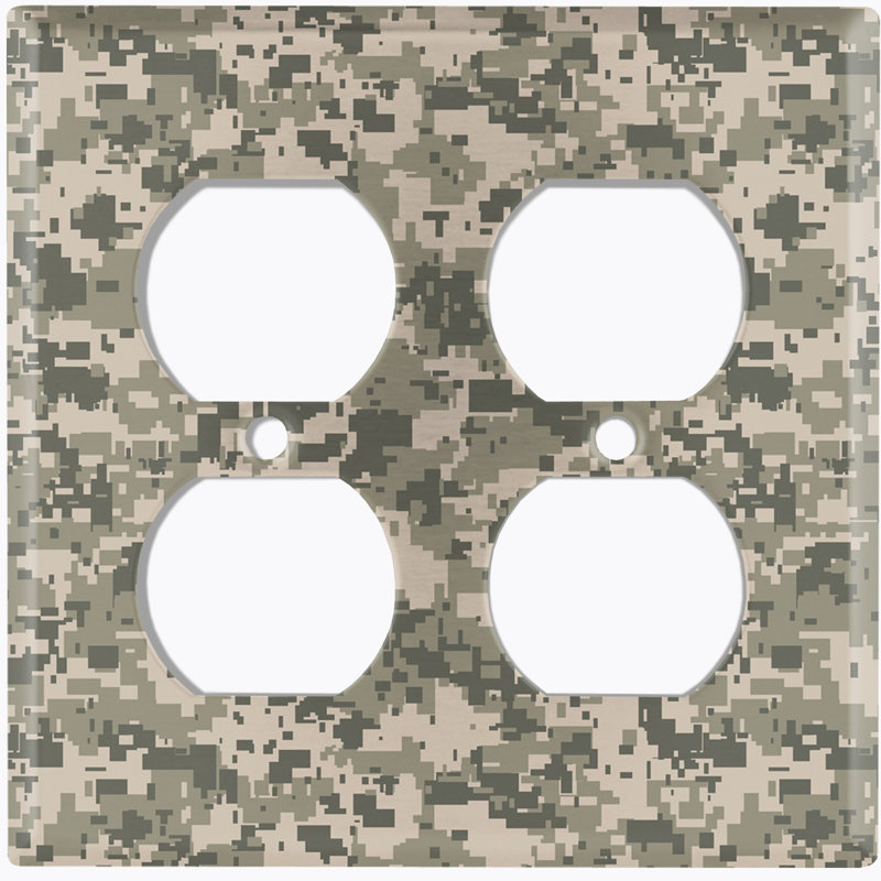 Patterned 2 - Gang Duplex Outlet Standard Wall Plate