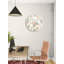 Horloge murale florale en verre trempé, style, fleurs roses et bleues, décoration murale moderne, horloge de décoration intérieure, pièce de déclaration-1083479265-1083479266