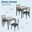 Ensemble de table de salle à manger pour 2 personnes, table de salle à manger avec 2 chaises rembourrées, ensemble de table de salle à manger en bois 3 pièces avec protecteur d'angle pour petit espace, cuisine, appartement-1964884460