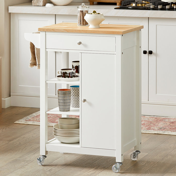 Brambly Cottage Kempton Wood Kitchen Cart & Reviews | Wayfair.co.uk