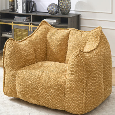 Fauteuil à billes en chenille confortable pour le salon et la chambre à coucher - avec mousse résiliente, poignée relaxante en mousse hautement confortable pour se détendre dans la chambre à coucher, manger