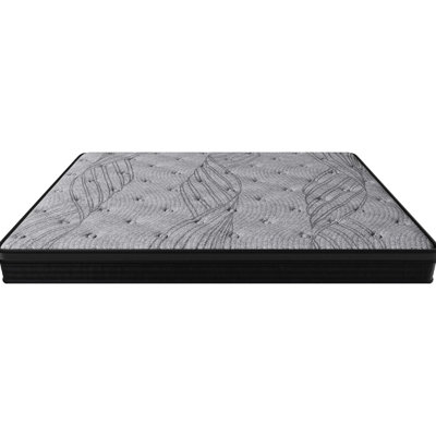 Matelas Queen Size, 30 cm d'épaisseur, gris, mousse textile, ressorts ensachés, alignement de la colonne vertébrale, isolation des mouvements, déballage facile, fermeté optimale, soutien ciblé du corps, matelas livré dans une boîte