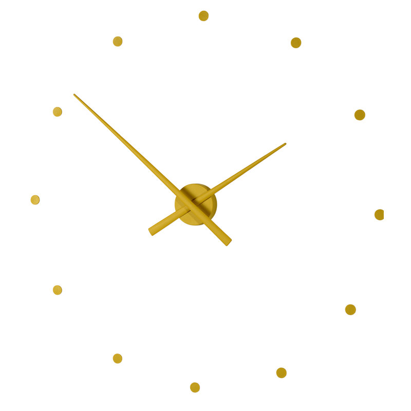 OJ Analog Wall Clock, Mustard, Large
