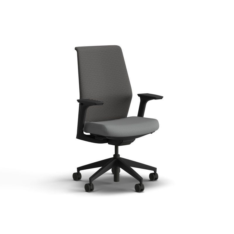 Chaise de bureau ergonomique en filet HON, Noir, Givré