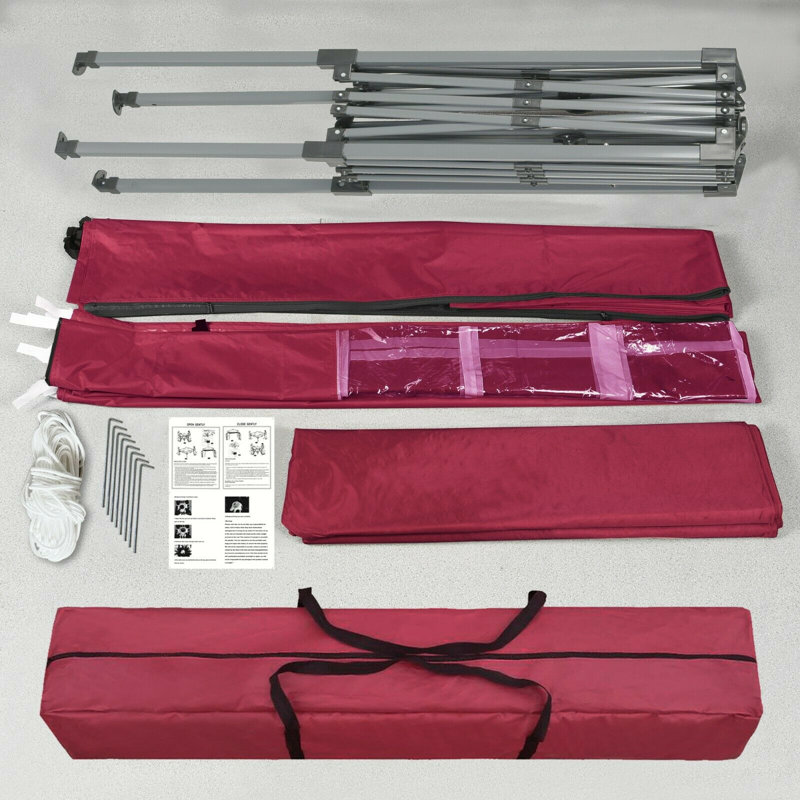 Jarrow Aluminium 2m x 2m Pop-Up Gazebo, Red