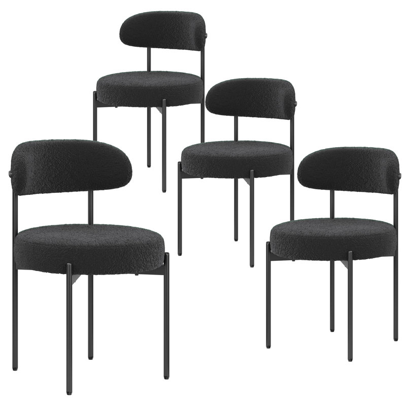 Chaise d'appoint en tissu Sherwood, Noir