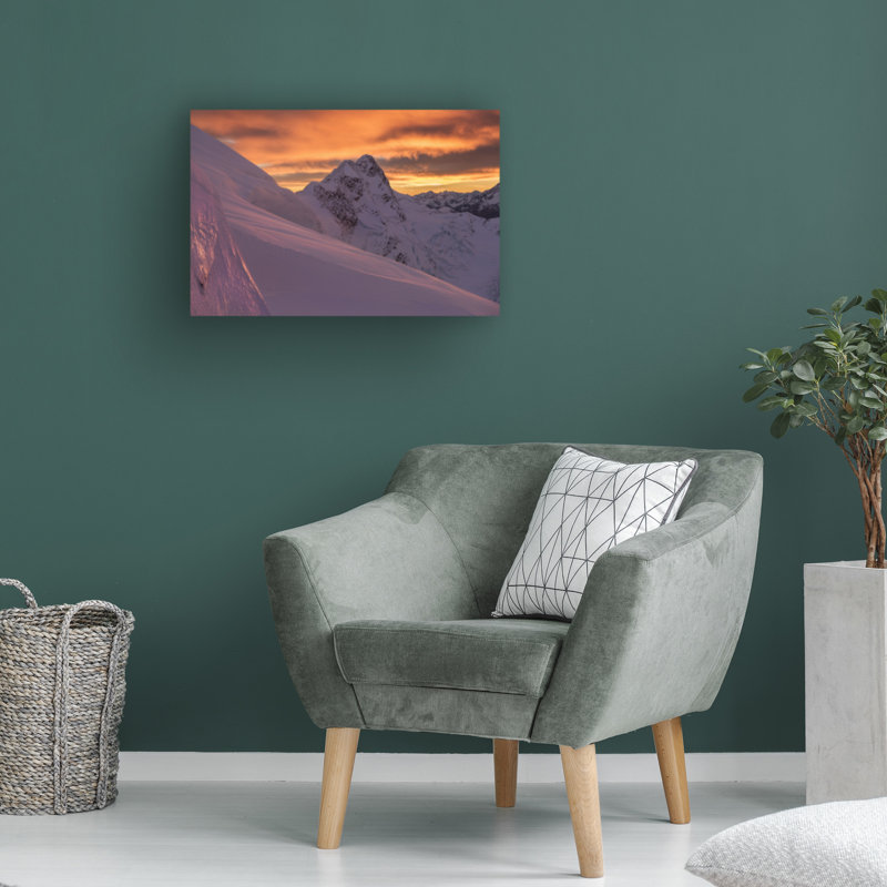 Art sur toile, l'encadrement du mont Brun Brickick, H 16 po x l 24 po