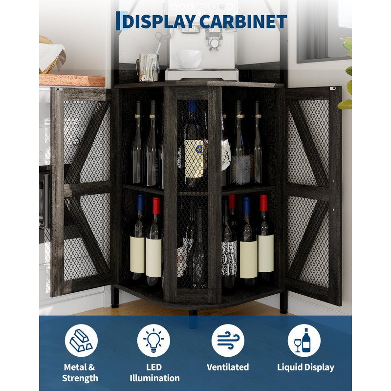Support à vin pliable 4 niveaux, Black