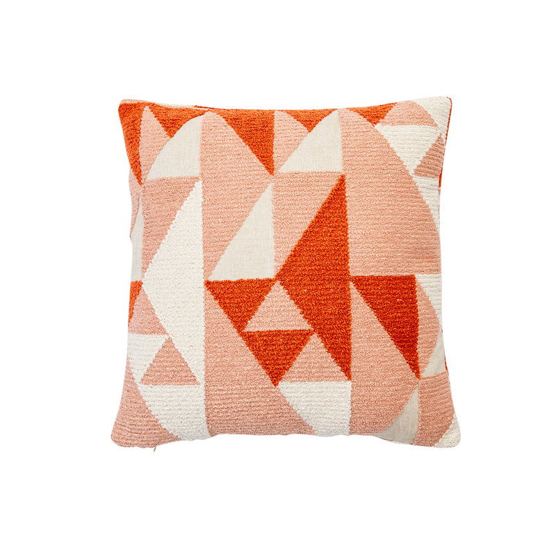 Coussin Enzo, 18 po x 18 po, Rose