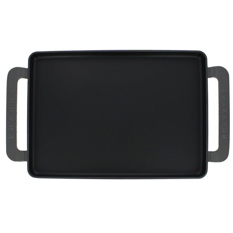 14" Caviar Grey Enameled Cast Iron Griddle