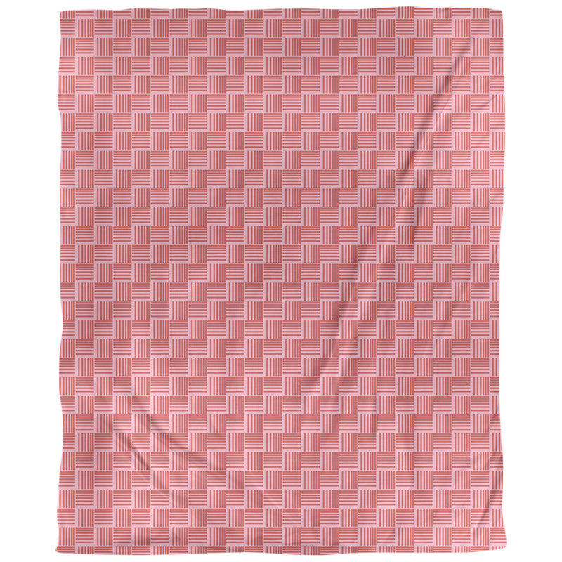 Tissu basketweave à la fête, Rose / Rouge, L 54 po x l 36 po, Coton peigné pima