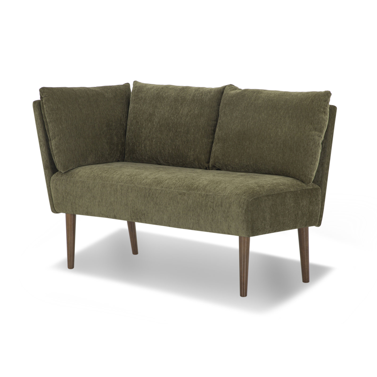 Nalaya 52.76 " Bench, Olive Green Performance Chenille