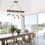 Jason 8 - Light Unique Linear Chandelier with Wood Accents