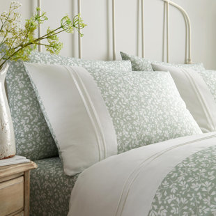 Tess Cotton Blend Floral Duvet Cover Set with Pillowcases Included