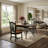 Black Cherry Solid Rubberwood Rectangular 3 Piece Dining Set Dropleaf 2 Drawers