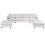 Canapé modulaire surdimensionné à 6 places avec repose-pieds, canapé modulaire en velours côtelé moderne, ensemble de canapé convertible en forme de U avec coussin-1197571021