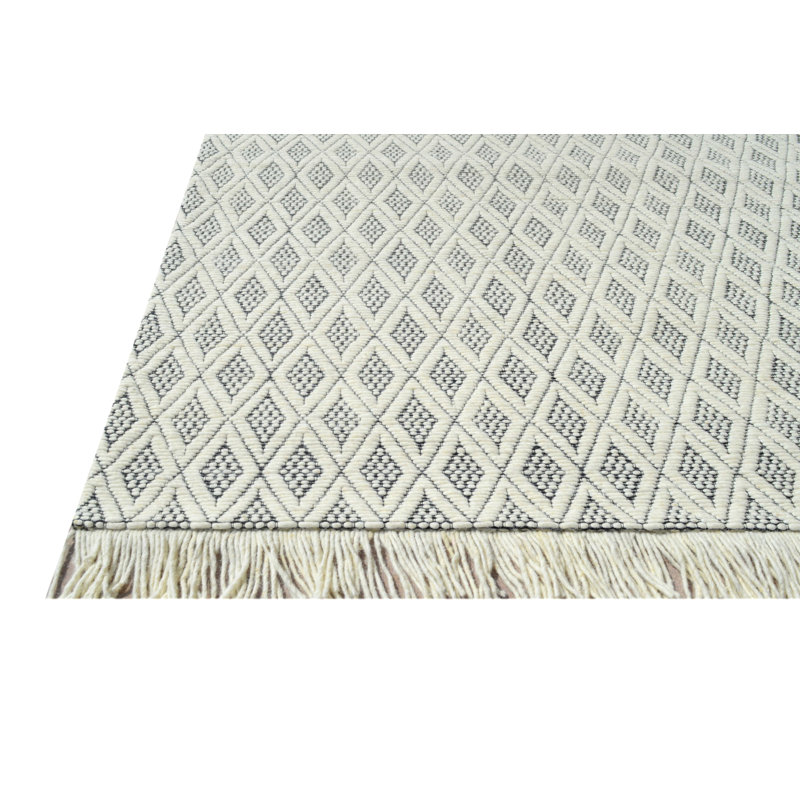 Mckoy 8X10 2120-190 Ivoire / Gris anthracite, Rectangle 5 pi x 8 pi