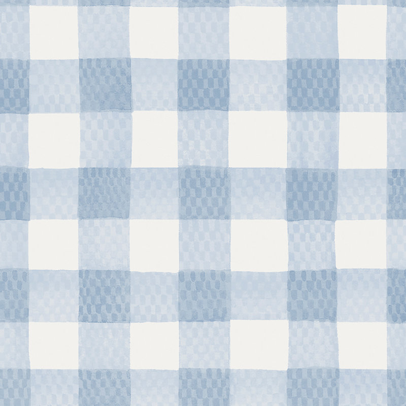 Cath Kidston Painted GinghamWallpaper, Blue