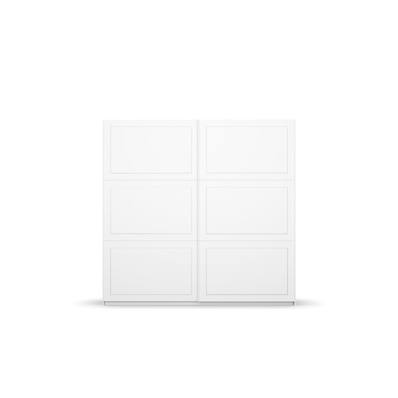 Ruja 2 Door Wardrobe, 210cm H x 218cm W x 59cm D