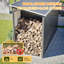 Remise de rangement extérieure en métal 10 pi x 4 pi avec porte verrouillable et cadre de plancher pour outils de jardin
